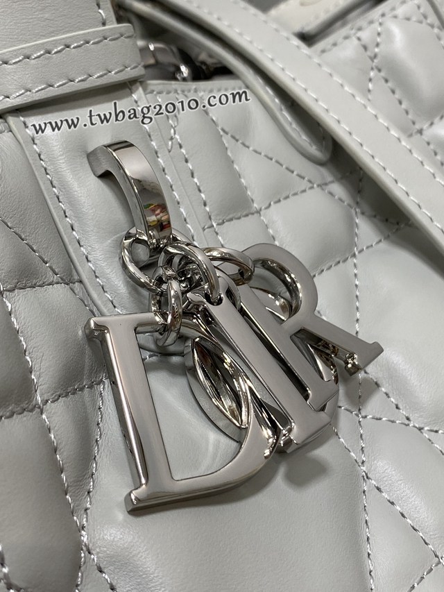 Dior专柜新款迪奥顶级原单中号Toujours系列云雾灰小牛皮手提包 djfk1104